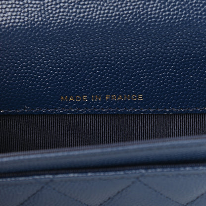 Chanel Caviar Quilted Flap Card Holder Navy Blue 7 of 9