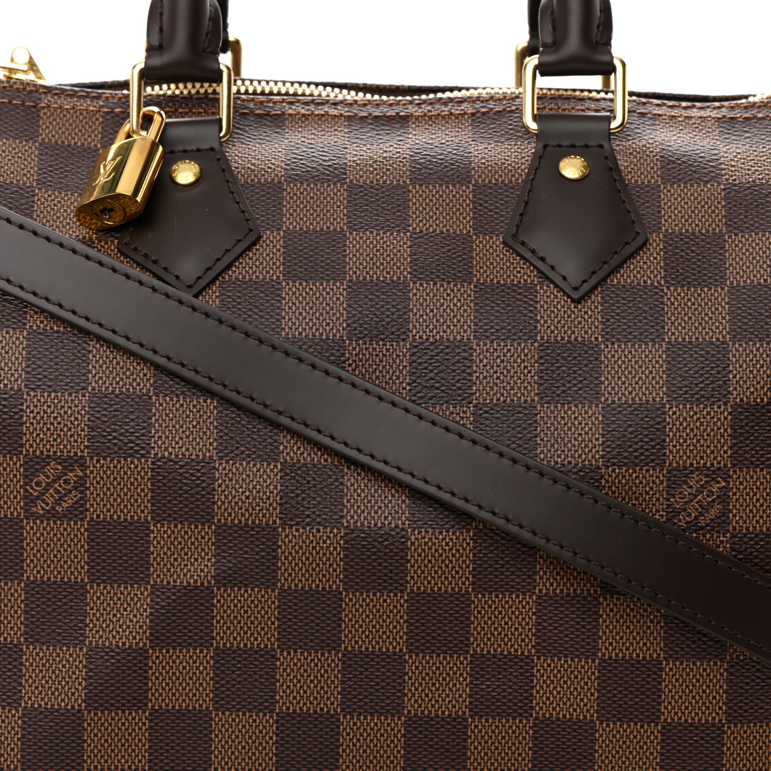 Louis Vuitton Damier Ebene Speedy Bandouliere 25 7 of 12