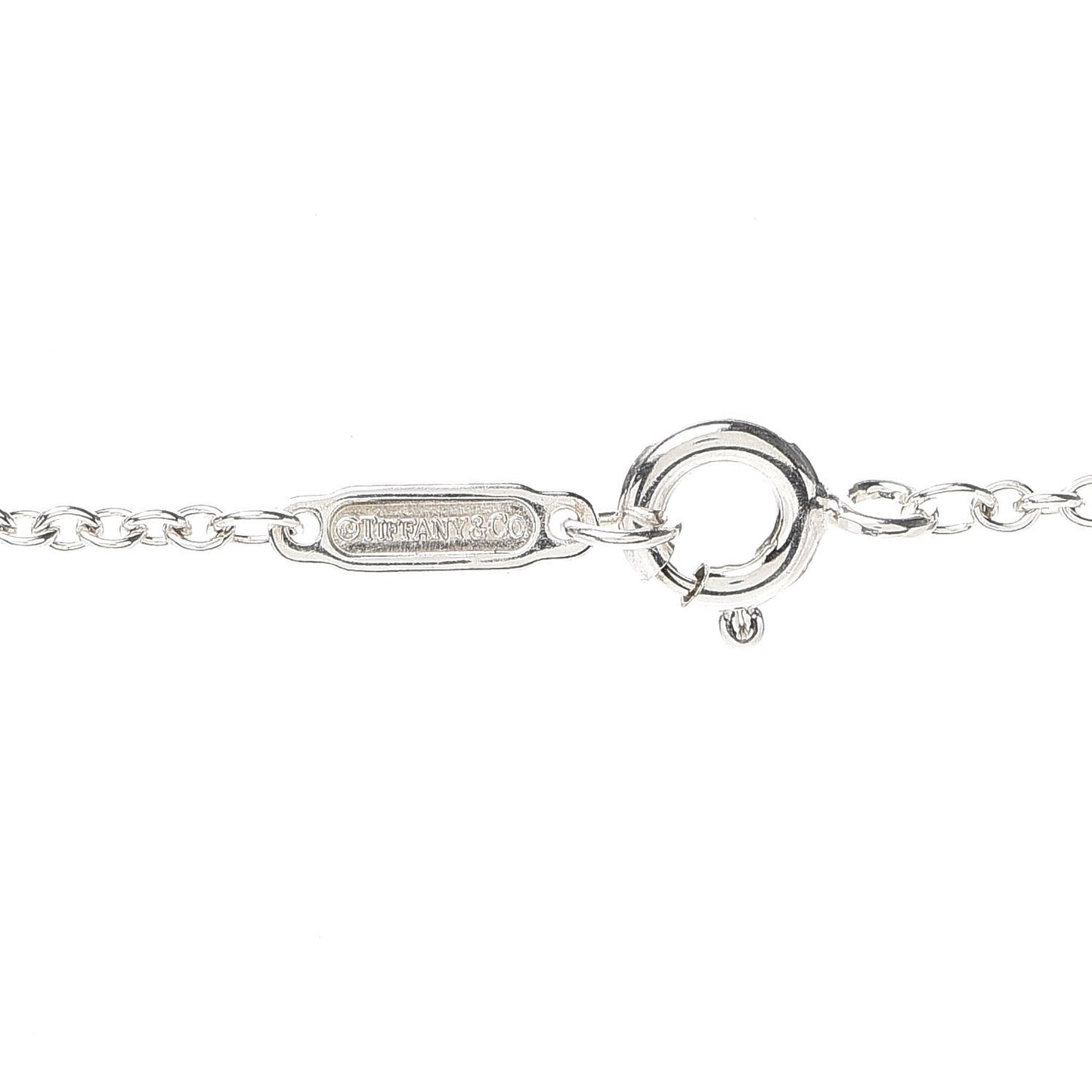 Sterling Silver 36mm Elsa Peretti Open Heart Pendant Necklace