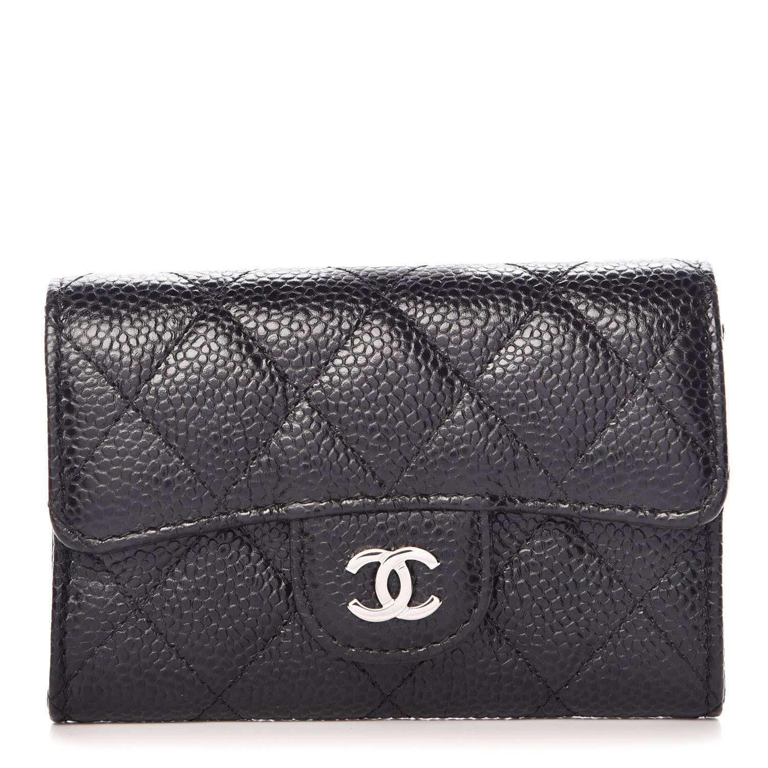 Chanel Caviar Quilted Flap Card Holder Black 1 of 11