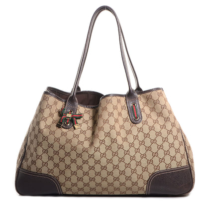 Louis Vuitton GUCCI Monogram Large Princy Tote Dark Brown 1 of 7
