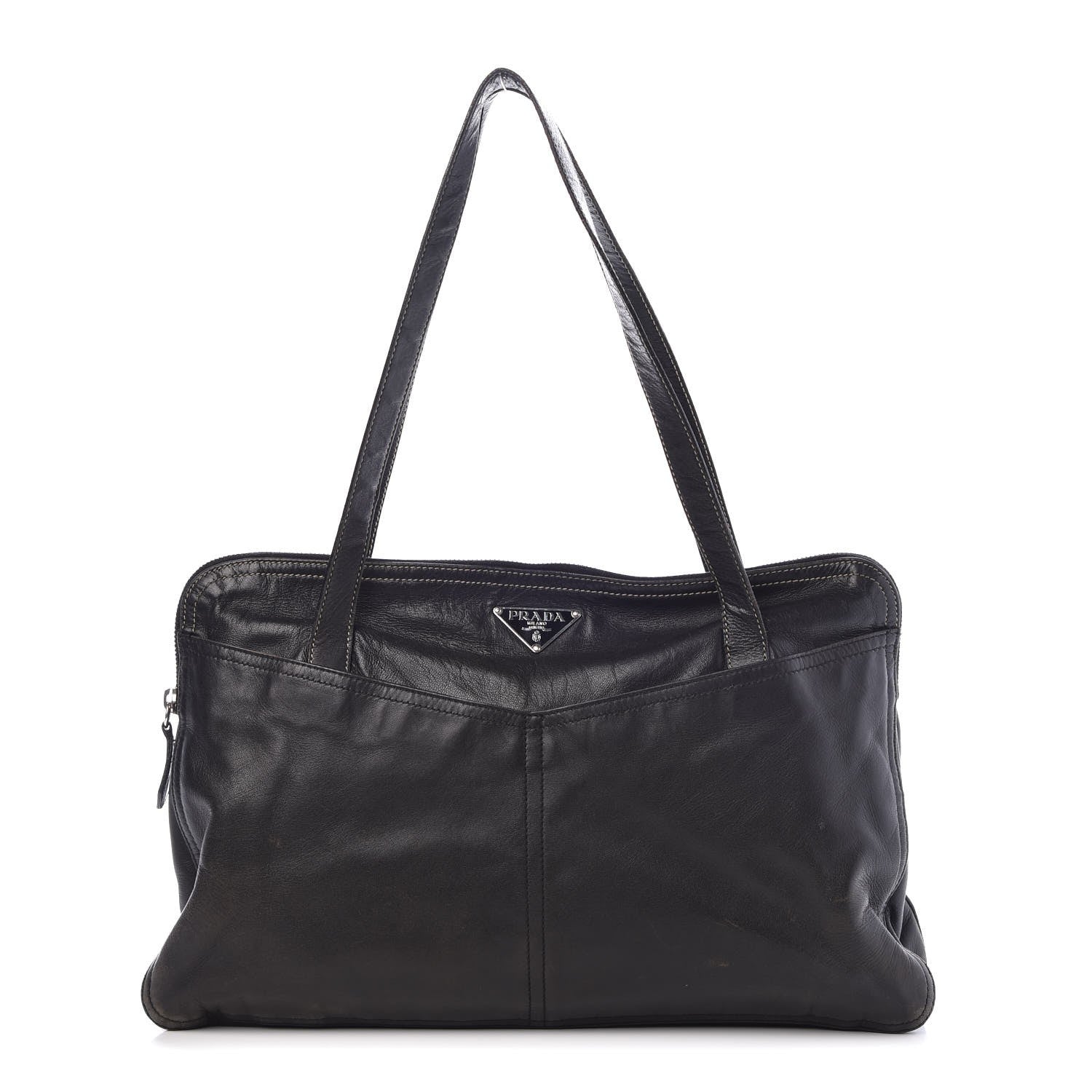 Prada Soft Calfskin Satchel Black 1 of 14