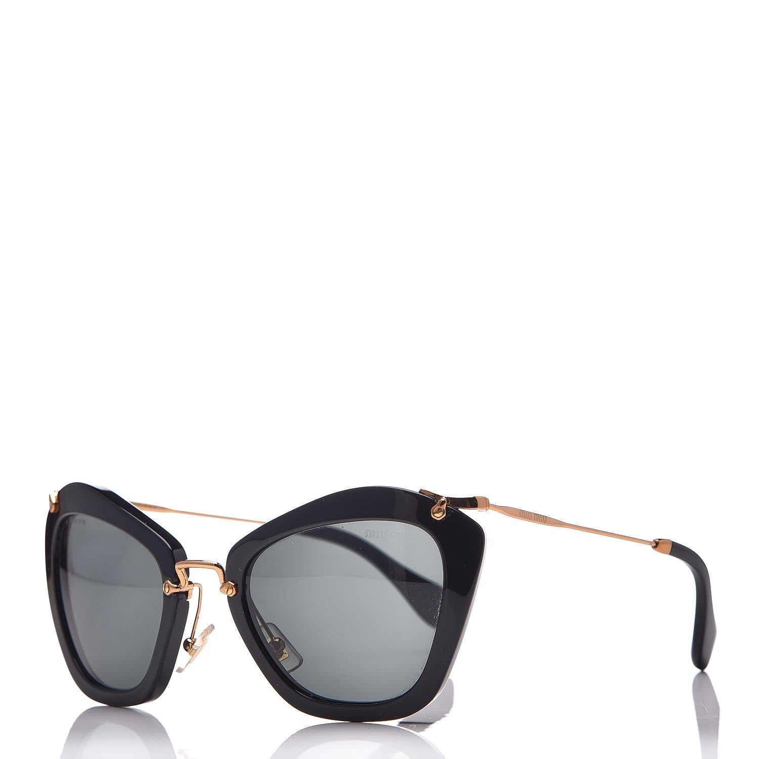 Miu Miu Cat Eye Sunglasses SMU10N Nero Black 1 of 8