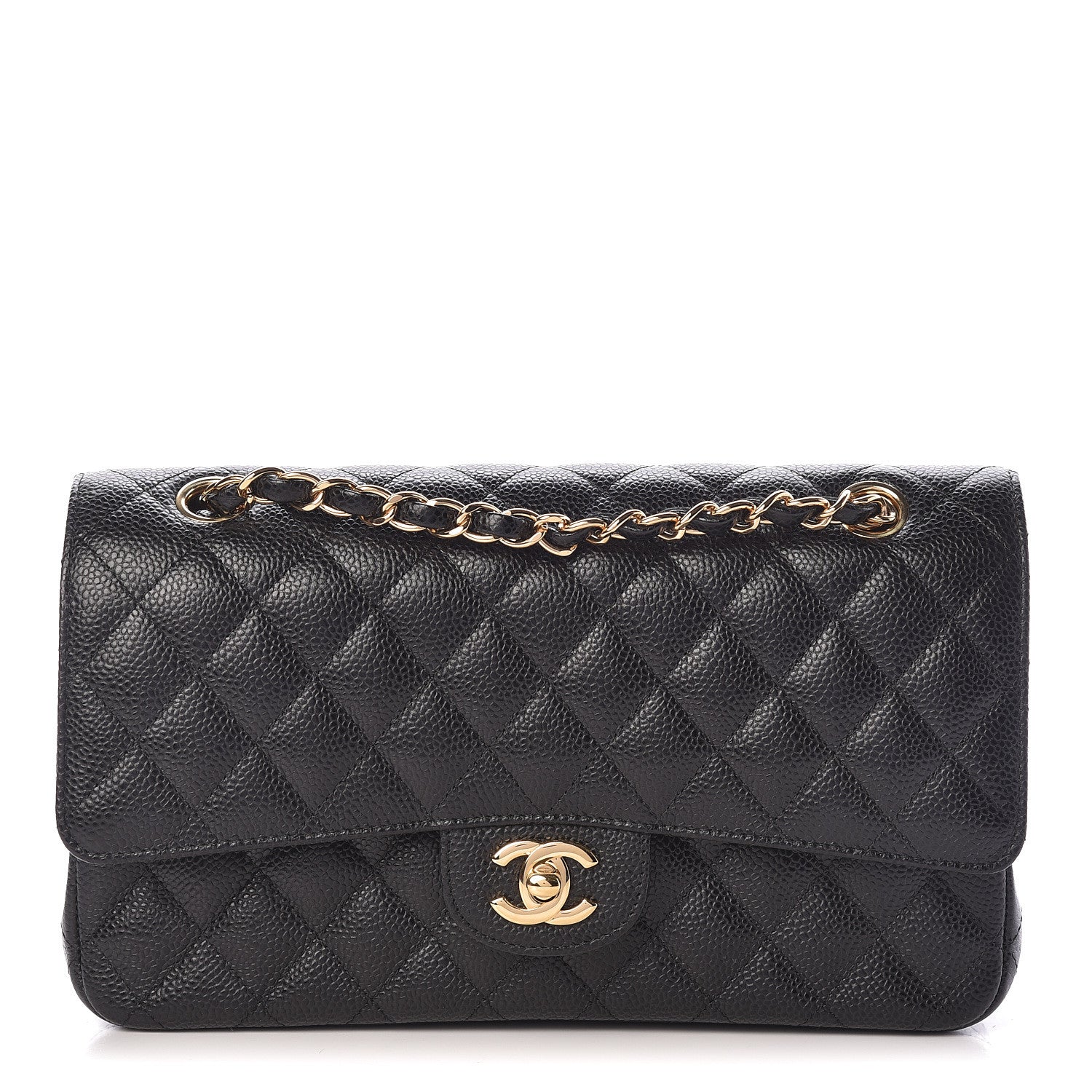 Chanel Caviar Quilted Medium Double Flap Black 1 of 12