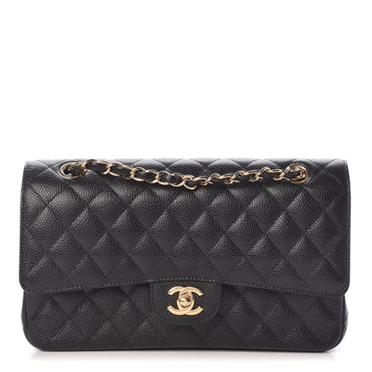 Chanel Caviar Quilted Medium Double Flap Black 1 of 12