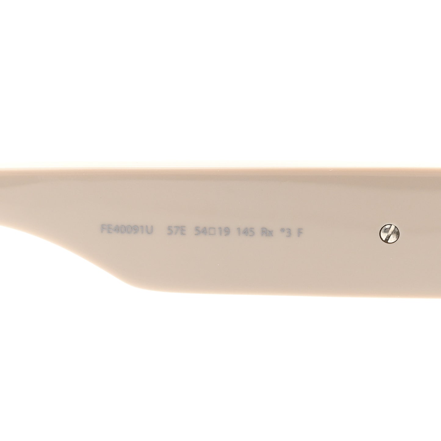 Acetate Fendigraphy Rectangle Sunglasses FE40091U Beige