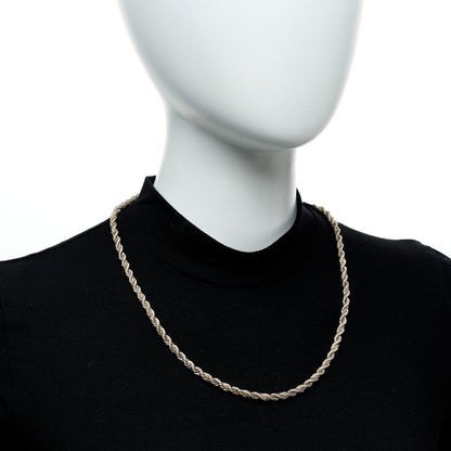 Tiffany Sterling Silver 18K Yellow Gold Rope Chain Necklace 22" 2 of 6