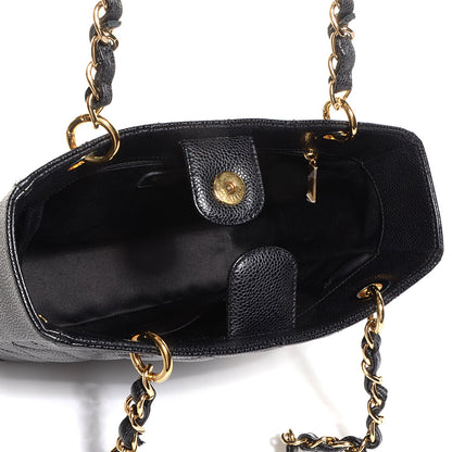 Chanel Caviar Quilted Petit Shopping Tote PST Black 6 of 8