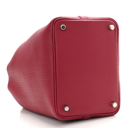 Hermes Taurillon Clemence Picotin Lock 18 PM Rubis 4 of 8