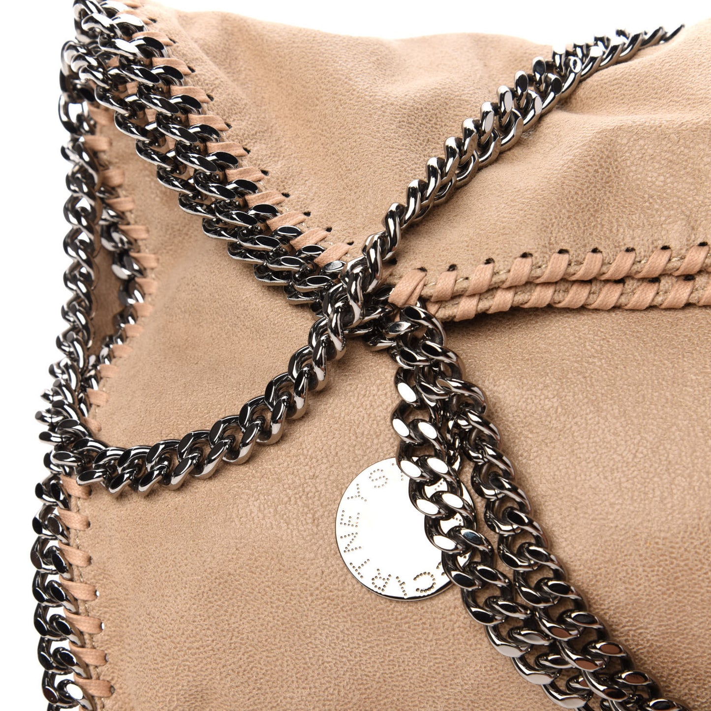 Shaggy Deer Falabella Fold Over Tote Taupe