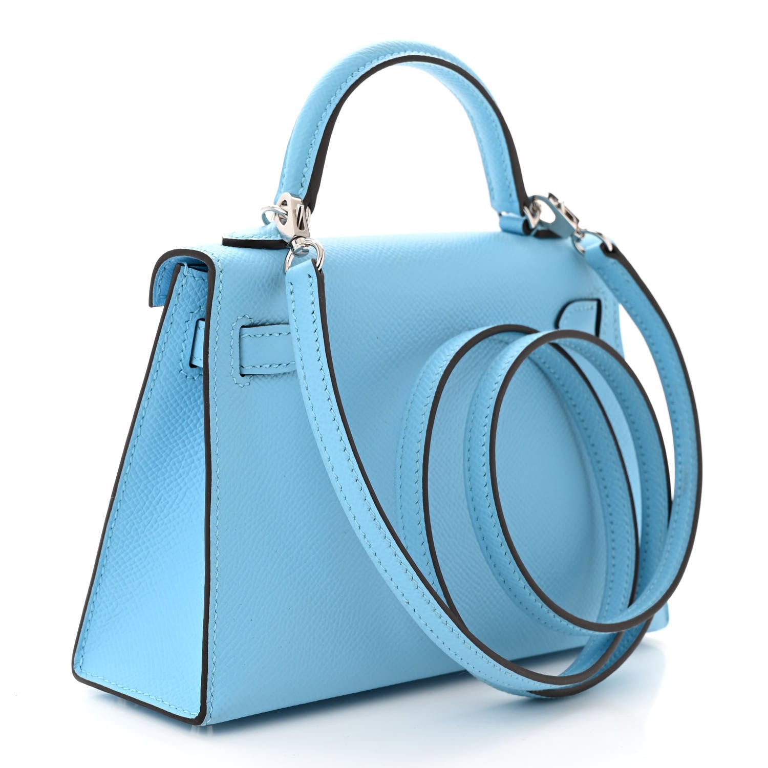 Hermes Epsom Mini Kelly Sellier 20 Celeste 3 of 11