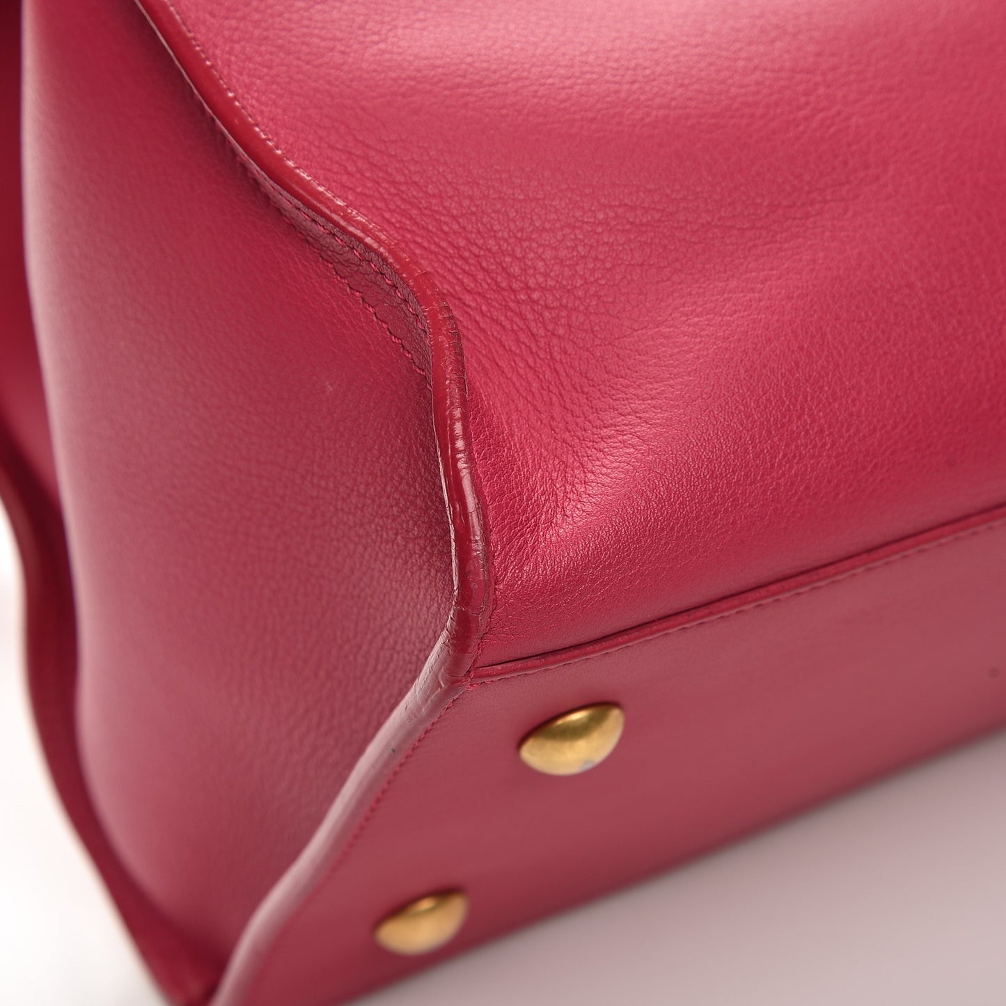 Calfskin Small Classic Y Cabas Fuchsia