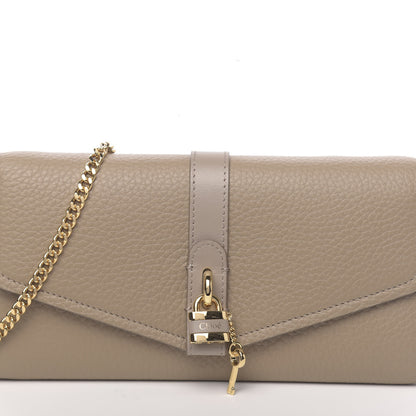 Chloe Grained Calfskin Aby Chain Wallet Motty Grey 18 of 22