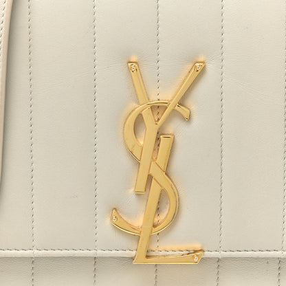 Saint Laurent Lambskin Matelasse Small Vicky Chain Bag White 7 of 17