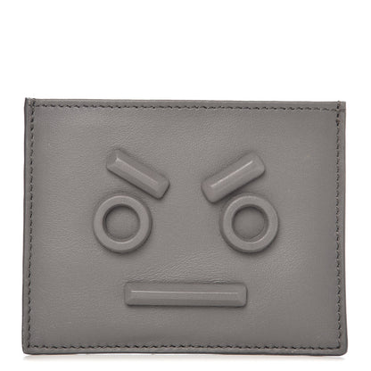 Fendi Vitello Century Face No Words Monochrome Card Holder Acciaio 1 of 7