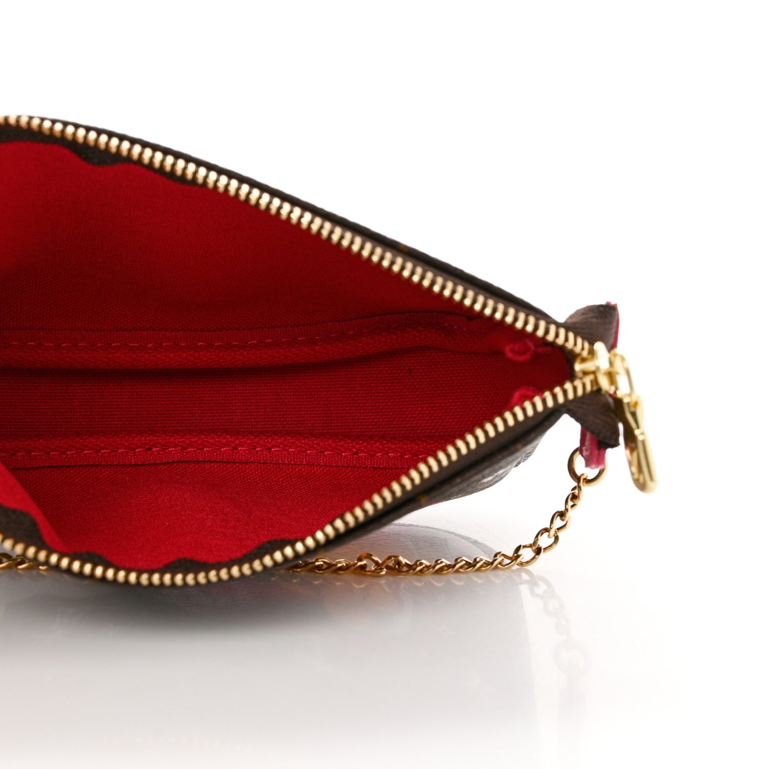 Louis Vuitton Monogram 2019 Christmas Animation Mini Courchevel Pochette Accessories Fuchsia 5 of 7
