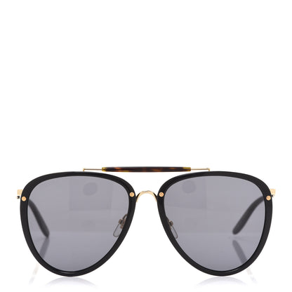 Gucci Metal Aviator Sunglasses GG0672S Black Gold 2 of 7