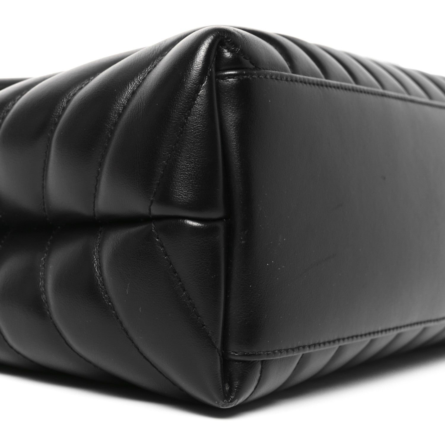 Saint Laurent Calfskin Y Quilted Monogram Medium Loulou Chain Satchel Black 9 of 10