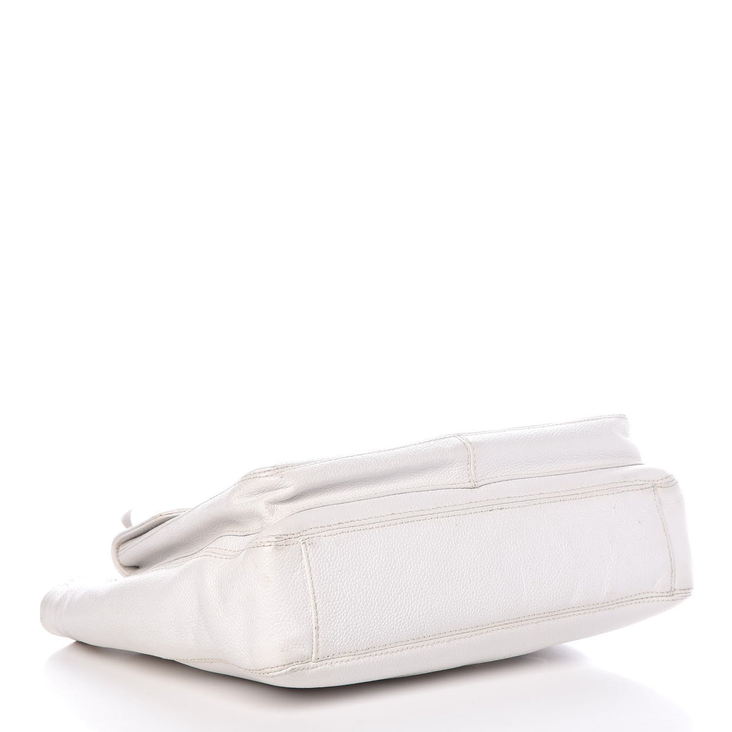 Caviar CC Flap Tote White