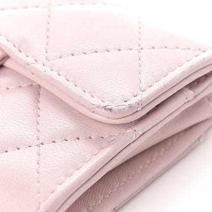 Chanel Lambskin Quilted Card Holder Light Pink 12 of 13