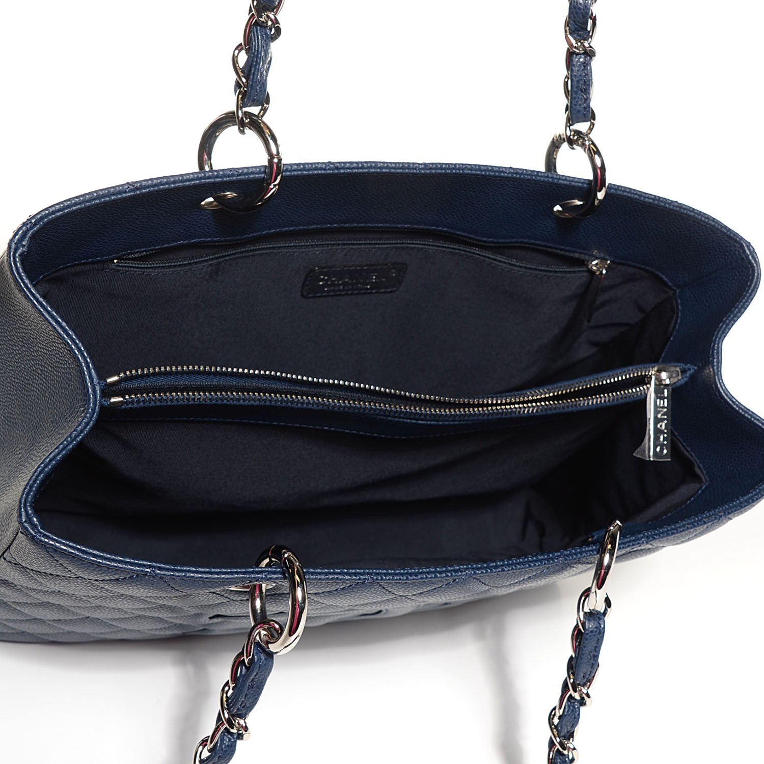Chanel Caviar Grand Shopping Tote GST Navy 5 of 7