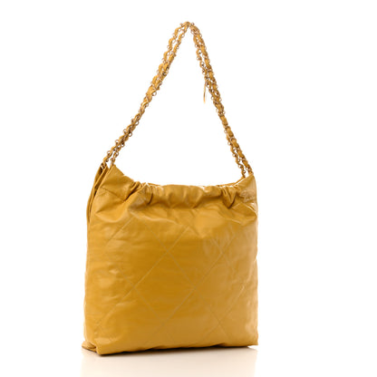 Chanel Shiny Calfskin Quilted Small Chanel 22 Yellow 4 of 11