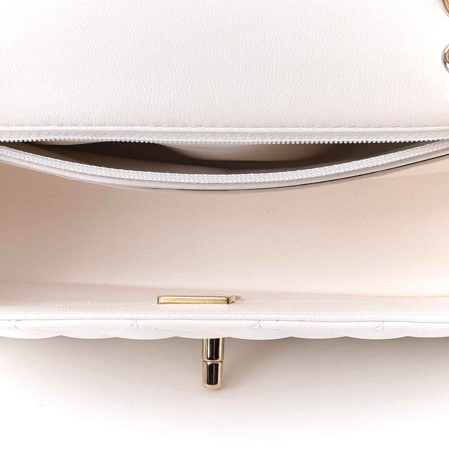 Chanel Lambskin Quilted Mini Rectangular Flap White 4 of 5