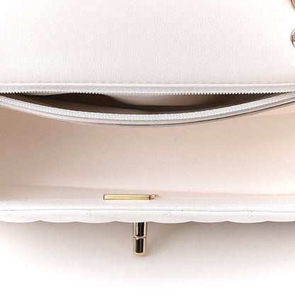 Chanel Lambskin Quilted Mini Rectangular Flap White 4 of 5