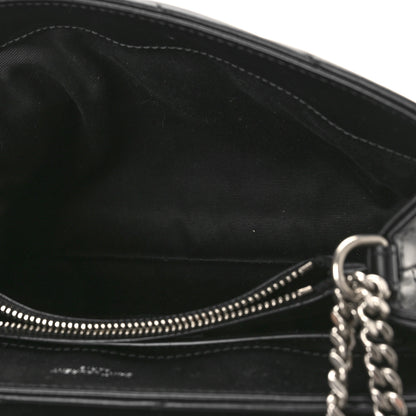 Saint Laurent Calfskin Y Quilted Monogram Small Loulou Chain Satchel Black 5 of 8