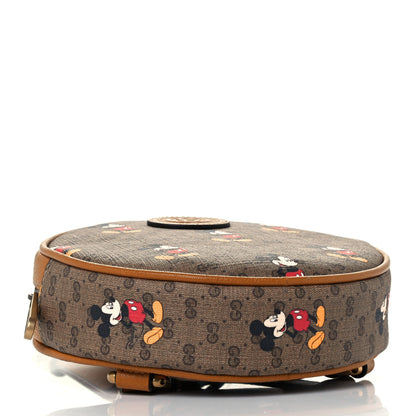 Gucci X DISNEY Mini Vintage GG Supreme Monogram Mickey Mouse Round Backpack Beige Vintage Sun Oil 3 of 8