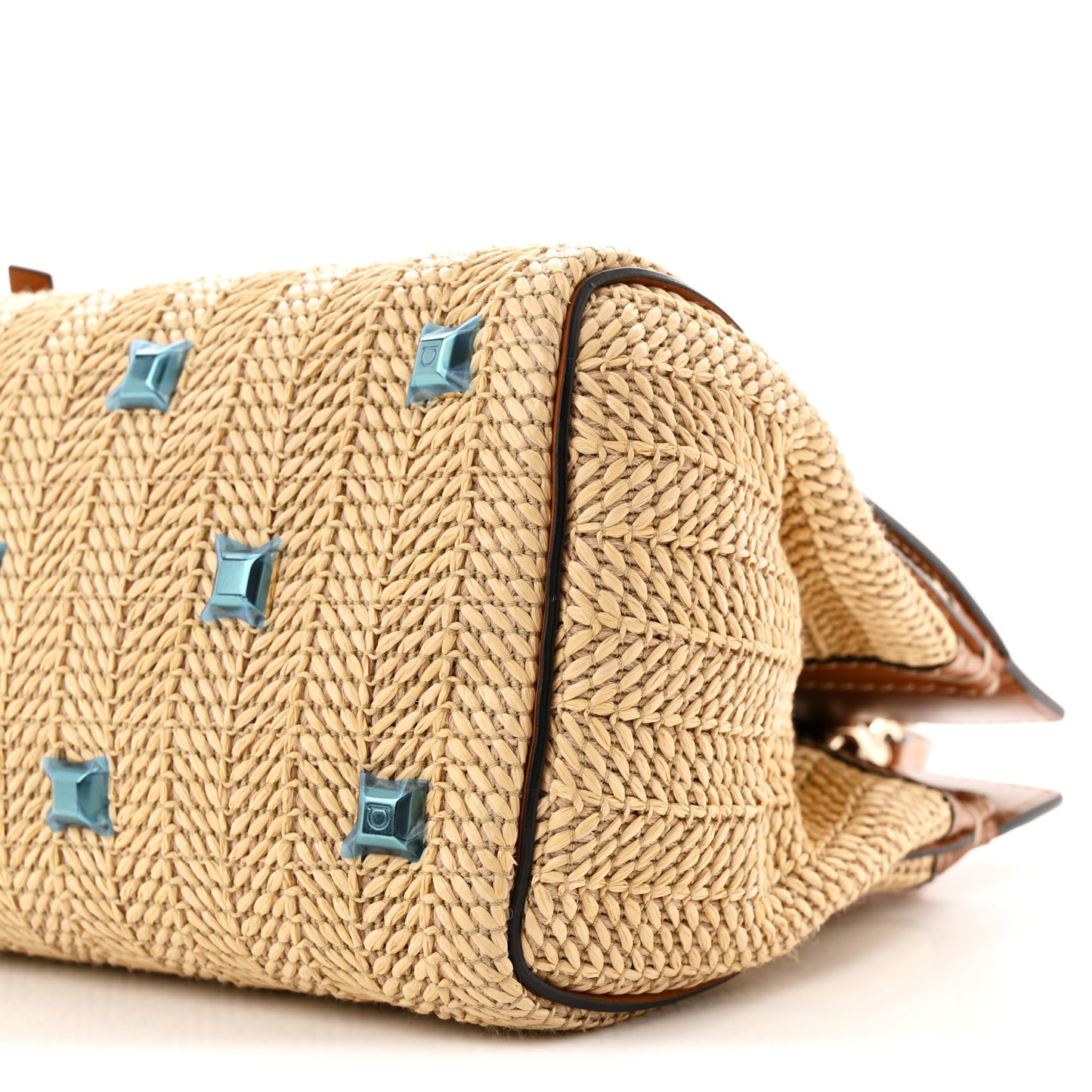 Wicker Calfskin Medium The Studio Bag Naturale Brown