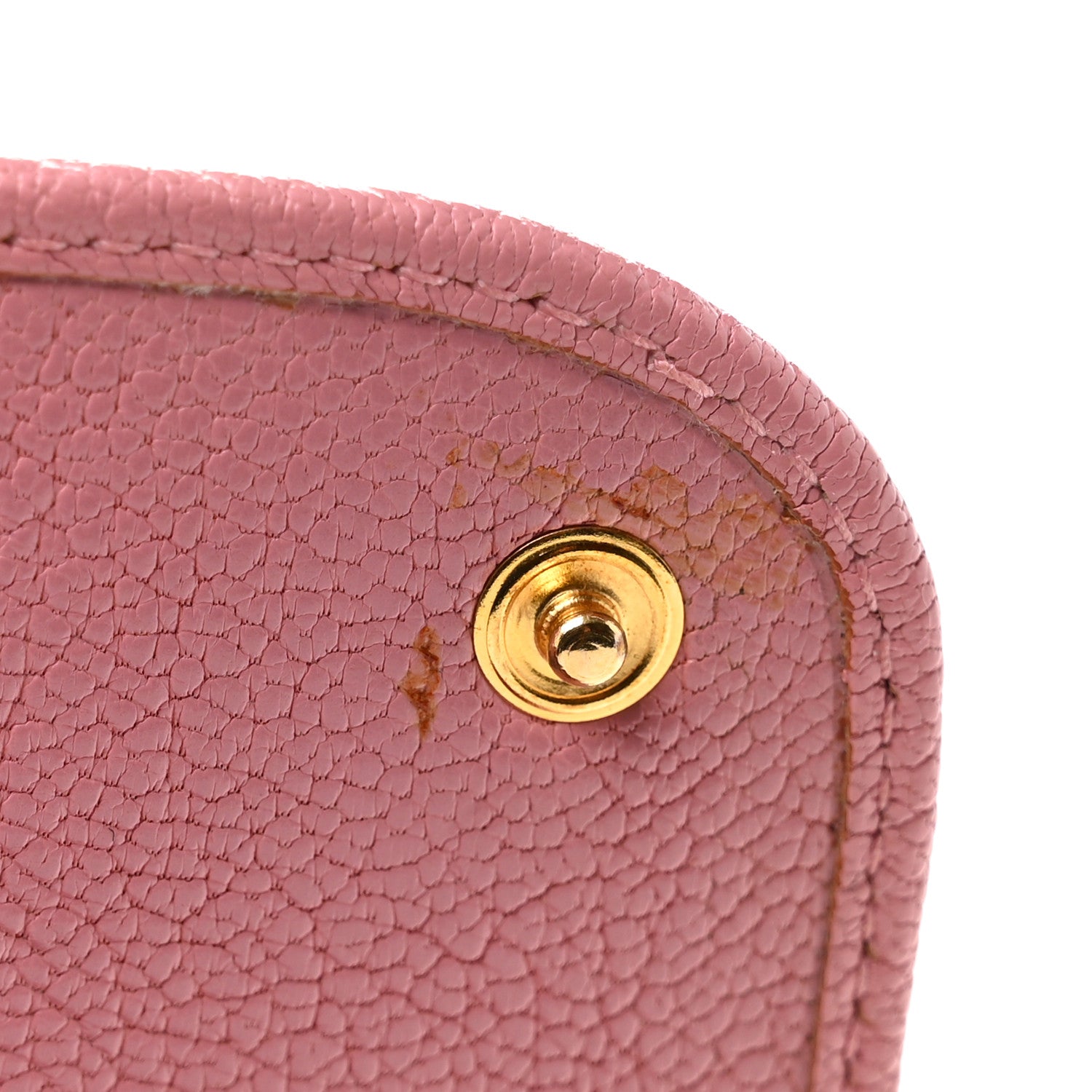 Miu Miu Goatskin Madras Bicolor Flap Wallet Pink 9 of 10