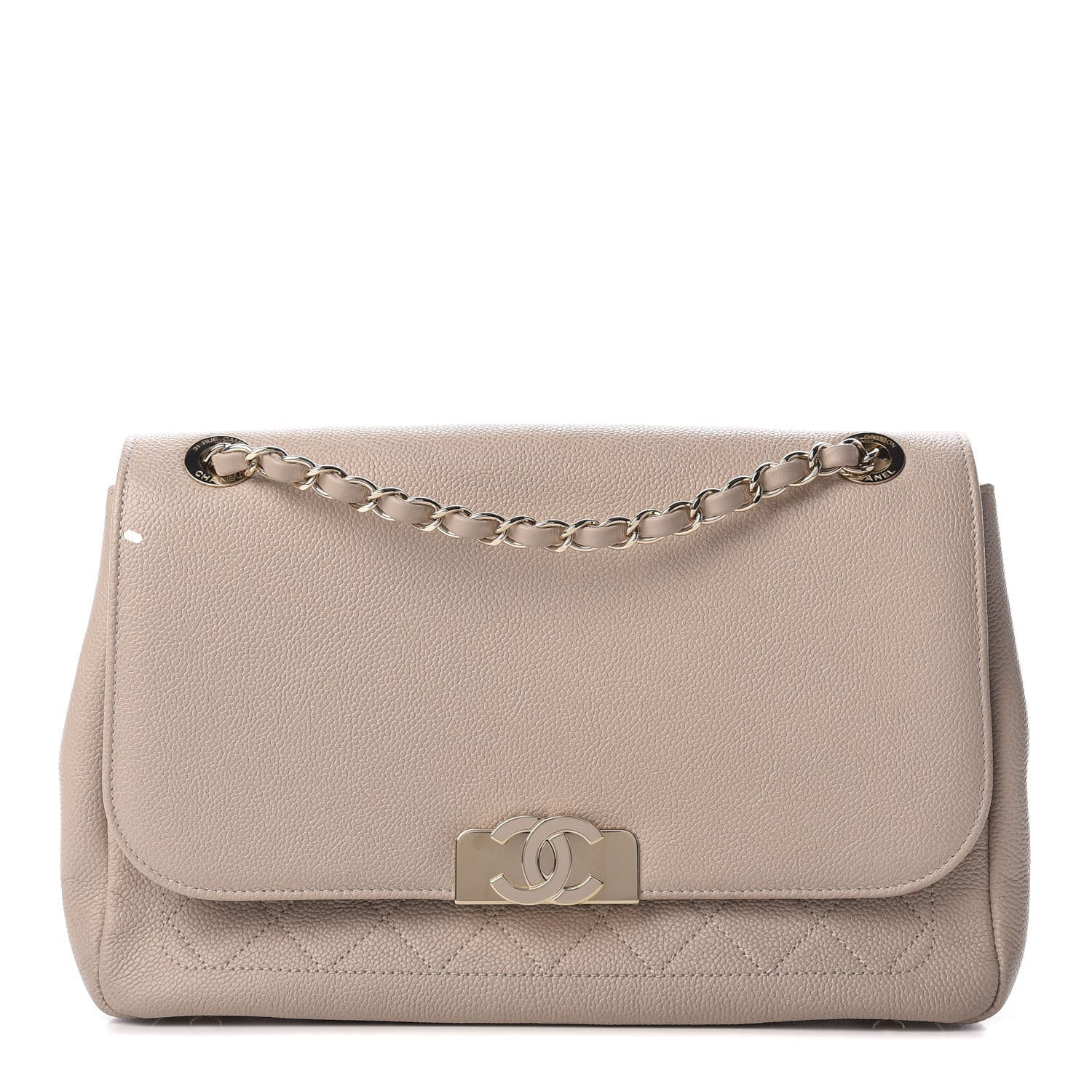 Chanel Caviar Quilted Flap Light Beige 1 of 10