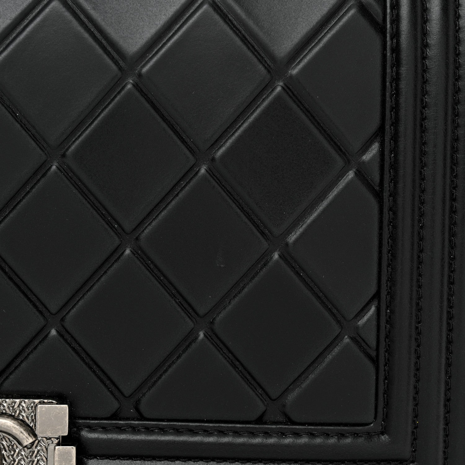 Chanel Calfskin Embossed New Medium Paris Salzburg Boy Flap Black 11 of 12