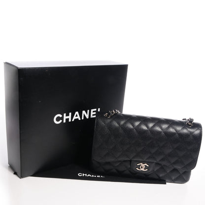 Chanel Caviar Quilted Jumbo Double Flap Black 5 of 9