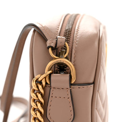 Gucci Calfskin Matelasse Mini GG Marmont Chain Shoulder Bag Porcelain Rose 11 of 12