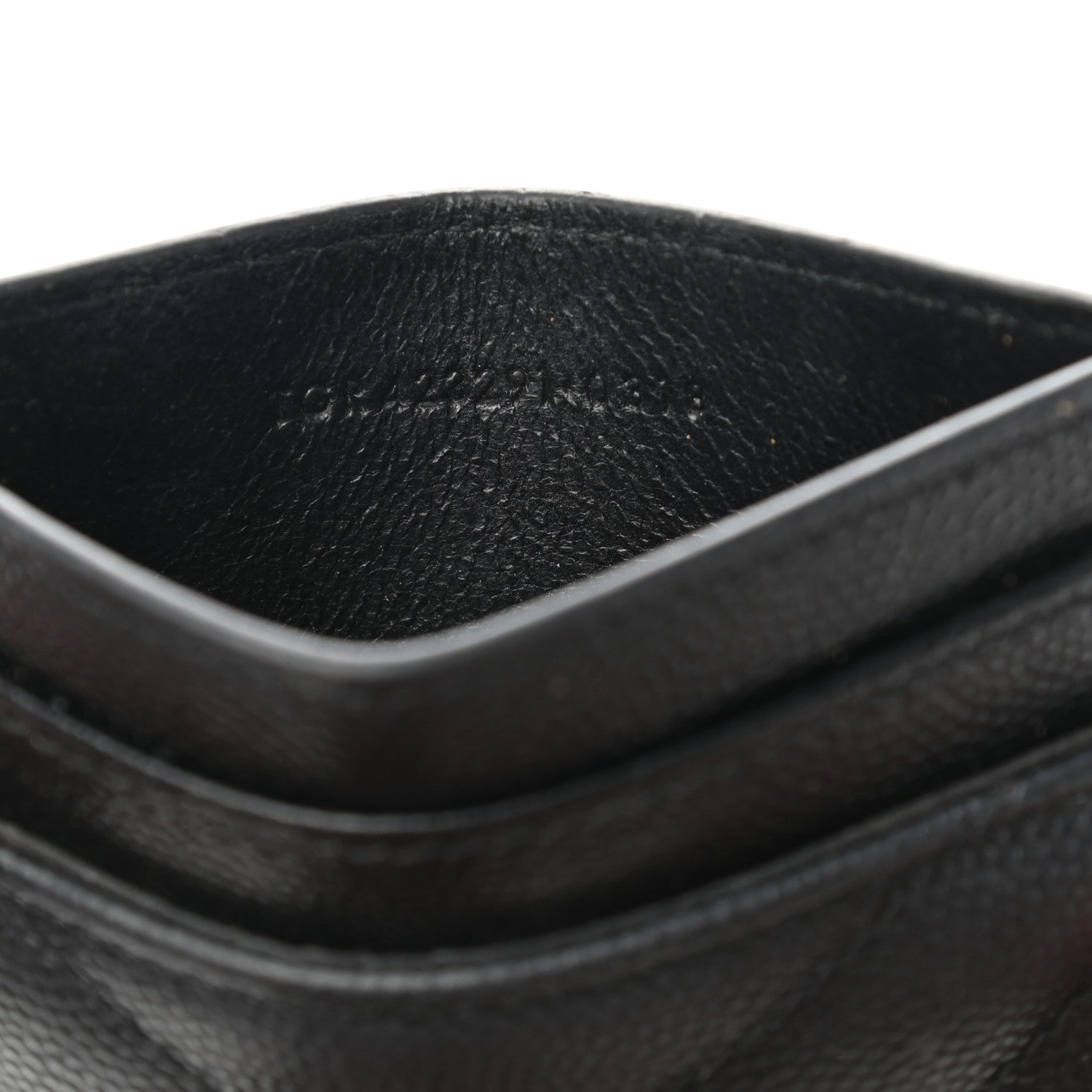 Saint Laurent Grain De Poudre Matelasse Chevron Monogram Credit Card Case Black 7 of 9