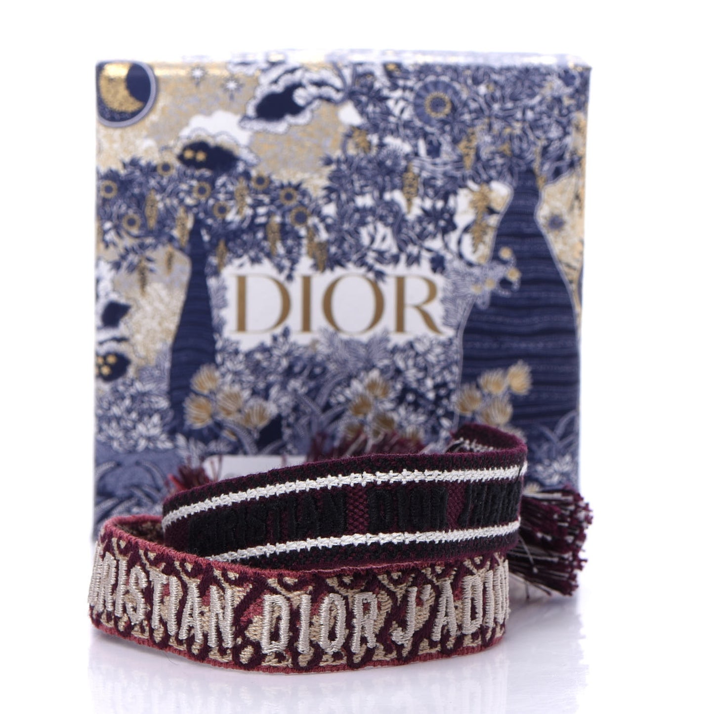 Woven Cotton J'Adior Friendship Bracelet Set Burgundy