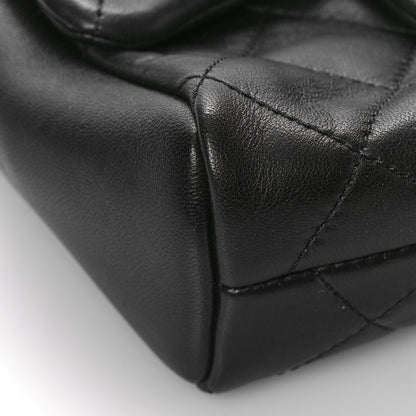 Chanel Lambskin Pearl Quilted Side Packs Black 8 of 10