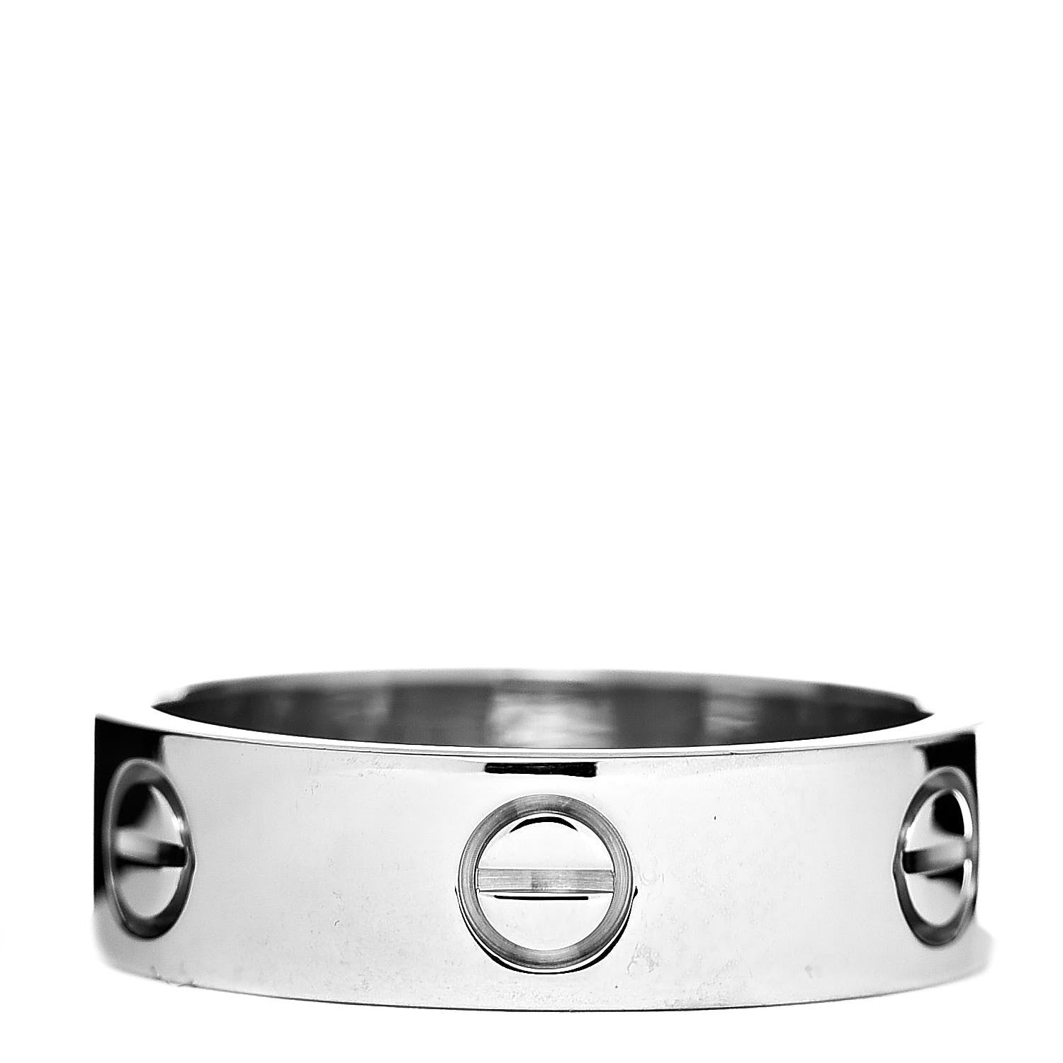 Cartier 18K White Gold 5.5mm LOVE Ring 59 8.75 1 of 5