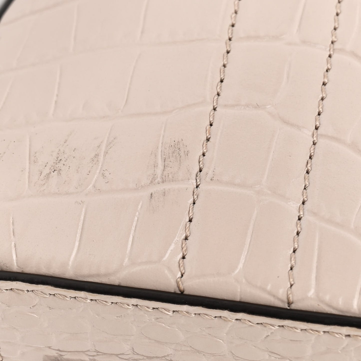 Calfskin Crocodile Embossed Mini Antigona Dune