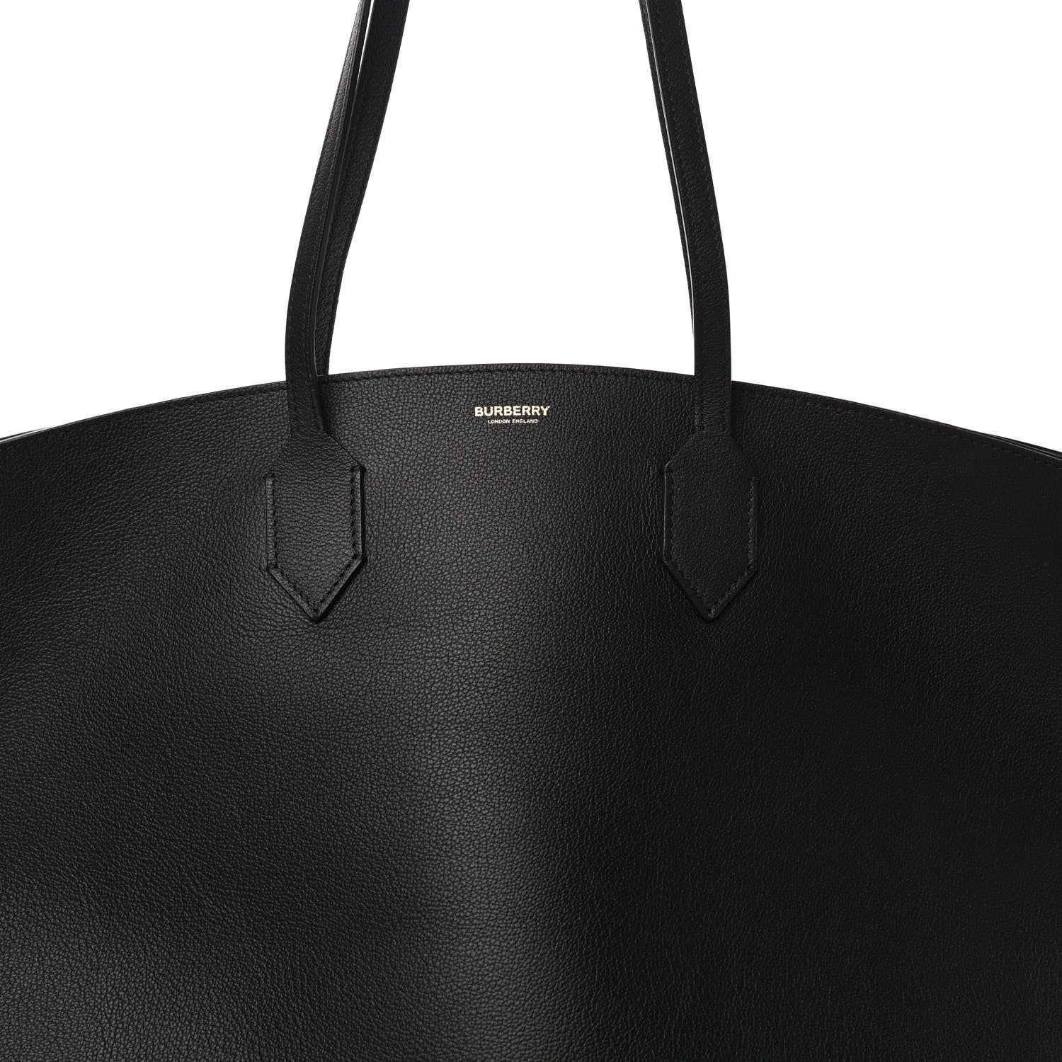 Burberry Calfskin Large Society Tote Black 8 of 11