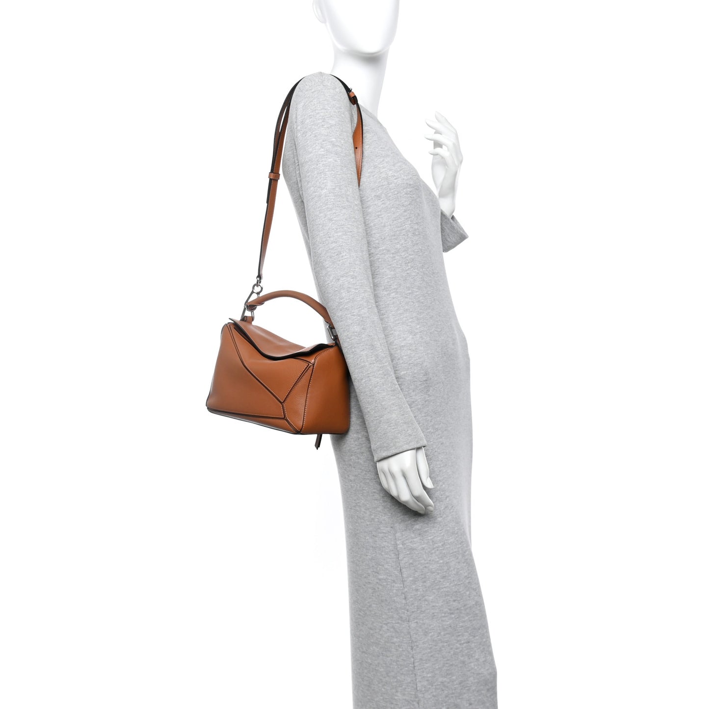 Calfskin Small Puzzle Bag Tan
