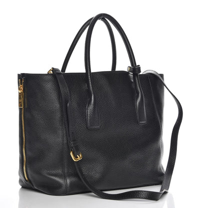 Prada Vitello Daino Tote Nero Black 4 of 11
