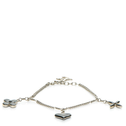 Louis Vuitton Sweet Monogram Charm Bracelet Silver Black 1 of 6