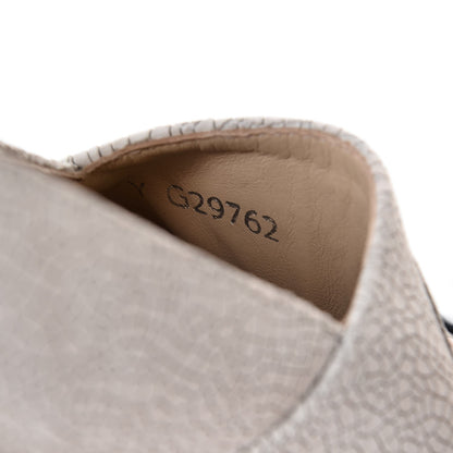 Chanel Crackled Calfskin Espadrilles 37 Light Beige Black 10 of 11