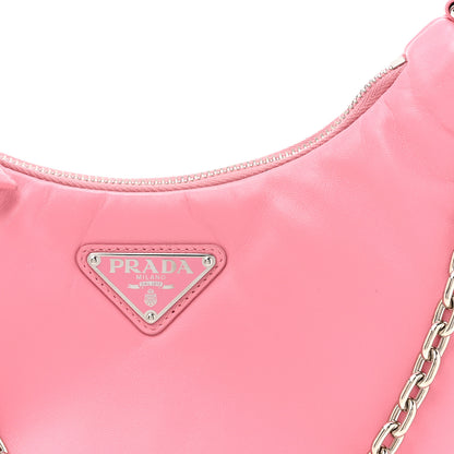 Prada Nappa Soft Padded Re-Edition 2005 Shoulder Bag Geranio 7 of 9