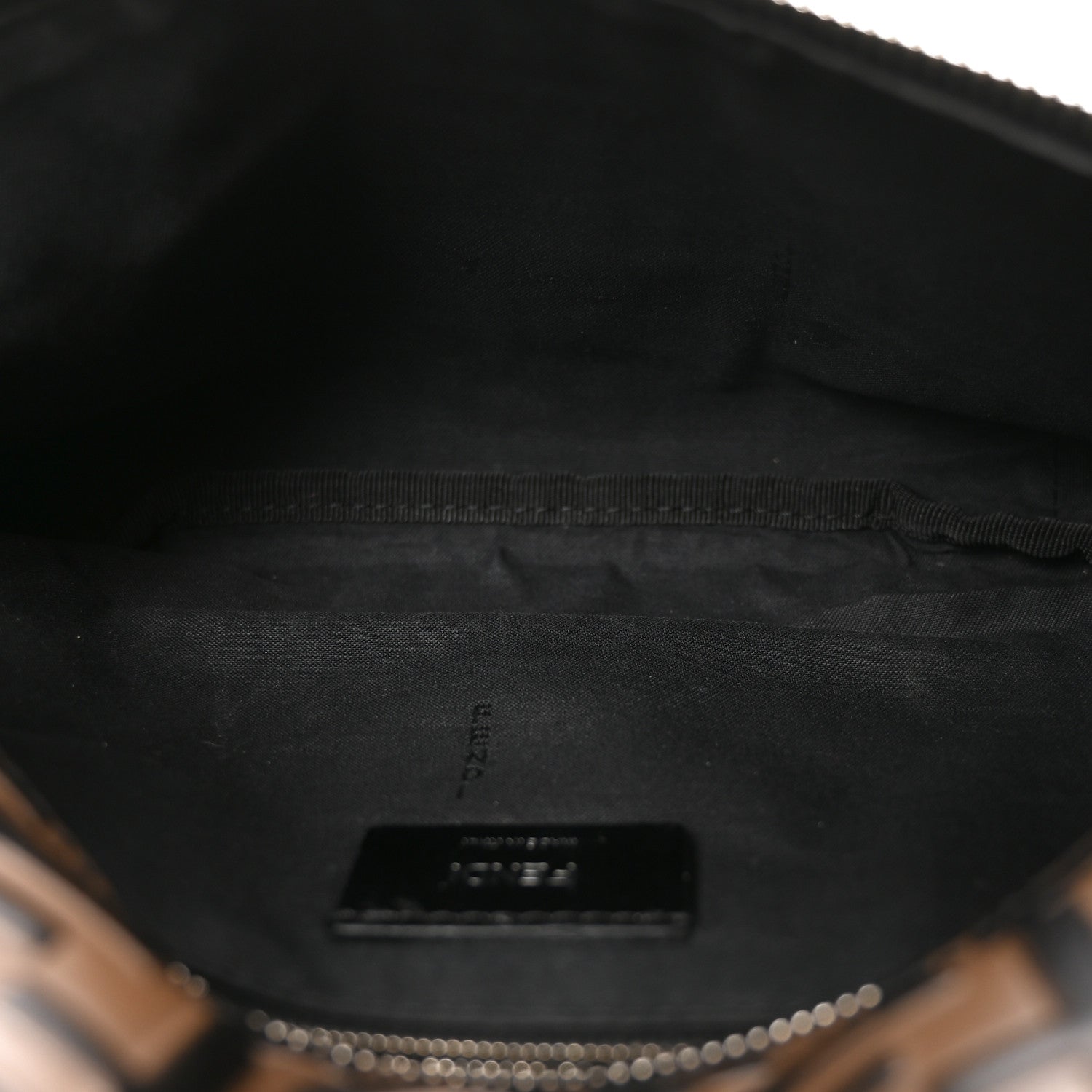 Fendi Vitello Century Bi-Color FF 1974 Embossed Belt Bag Maya Black 4 of 9