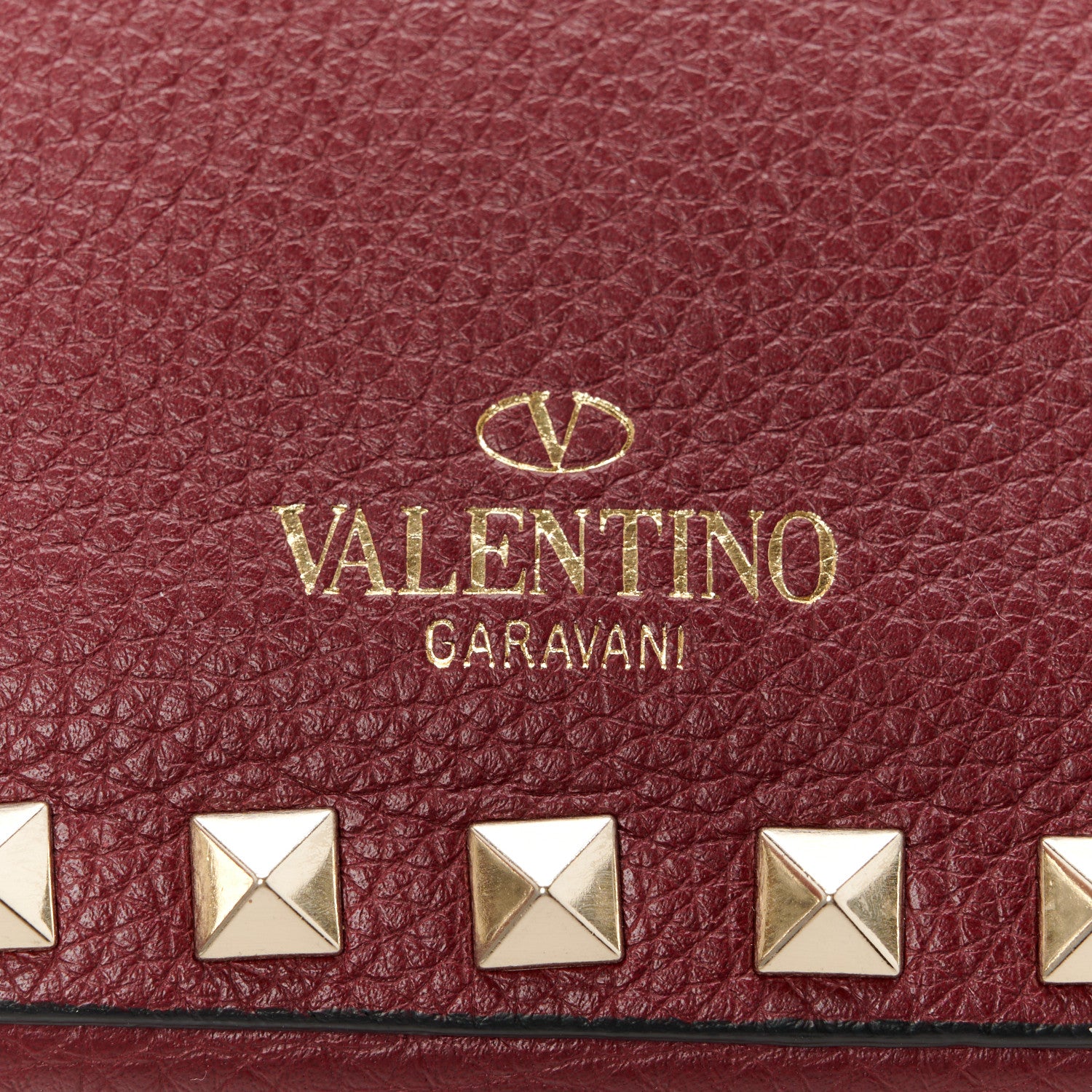Valentino Garavani Calfskin Rockstud Camera Crossbody Bag Burgundy 8 of 11