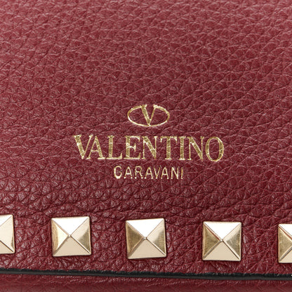 Valentino Garavani Calfskin Rockstud Camera Crossbody Bag Burgundy 8 of 11